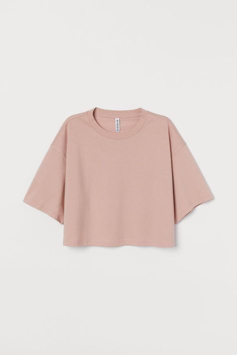 Round Neck Crop Top, H&m Fashion, T Shirt Crop Top, Mesh Blouse, Shirts For Teens, Tween Outfits, Cropped T Shirt, Korea Fashion, Crop Tshirt