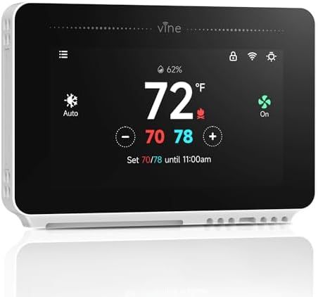 LEVOIT Smart Thermostat for Home, WiFi Programmable Digital Thermostat, Works with Alexa and Smart Sensor, Energy Saving, Large Touch Screen, C-Wire Adapter Included, DIY Install, Aura 400S, White #ad Smart Thermostat, Digital Thermostat, Smart Thermostats, Home Upgrades, Diy Installation, Energy Saving, Thermostat, Save Energy, Touch Screen