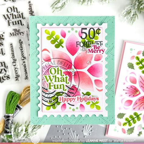 Waffle Flower Crafts August Release - New Stitching and Stencil Products Cotton Candy Party, Floral Stencil, 25 Days Of Christmas, Honey Bee Stamps, Pretty Pink Posh, Merry Christmas Greetings, Flower Stamp, Happy B Day, Candy Party