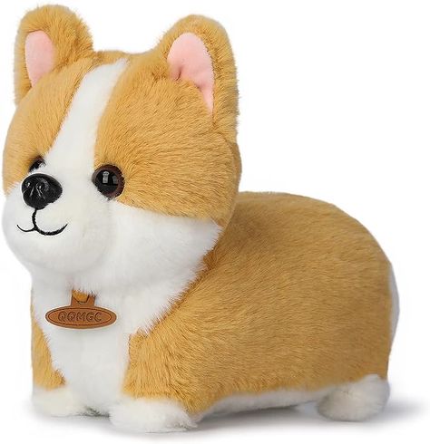 Amazon.com: FITNISSFTW Plush Toy, Stuffed Animal Throw Plushie Pillow Doll, Soft Black and White Fluffy Friend Hugging Cushion - Cute Present for Every Age & Occasion (Corgi) : Toys & Games Corgi Toys, Cute Presents, Soft Black, Plush Pillows, Plush Toy, Toys Games, Cushions, Dolls, Toys