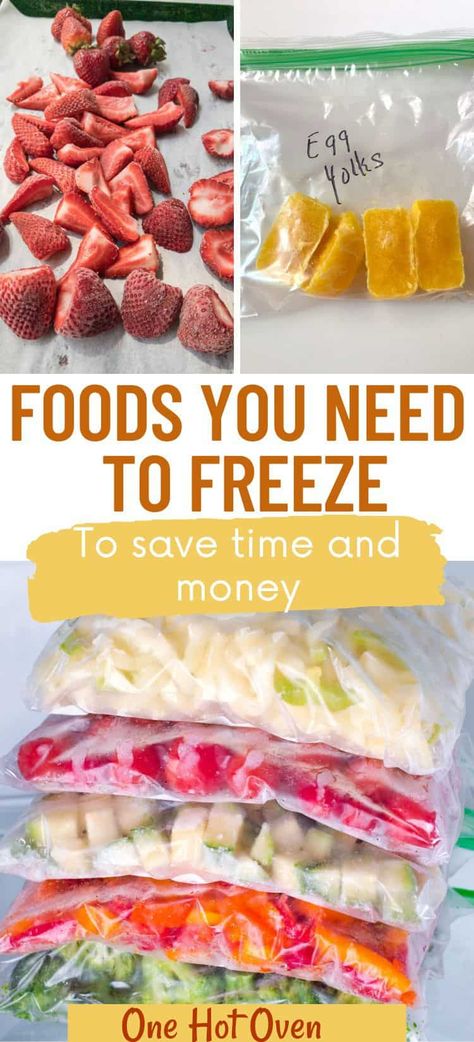 Freeze Prep Meals, Freezer Veggies, Foods To Freeze, Freezing Food Guide, Freezing Cooked Chicken, Freeze Food, Salad Prep, Freezing Vegetables, Freezing Food