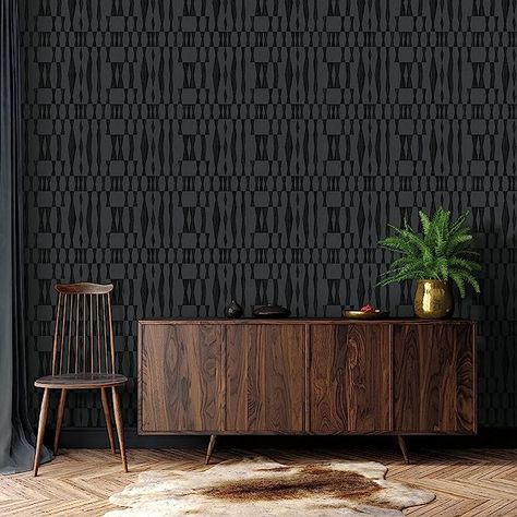 Peel and Stick Wallpaper on Amazon Mid Century Modern Wallpaper, Geo Wallpaper, Mid Century Wallpaper, Wallpaper Textured, Wallpaper Accent Wall, Grasscloth Wallpaper, Bathroom Wallpaper, Wallpaper Living Room, Modern Wallpaper