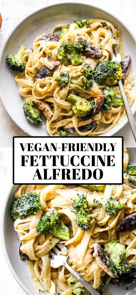 Plant Based Pasta Recipes, Vegan Alfredo Sauce, Vegan Alfredo, Alfredo Recipe, Fettuccine Alfredo, Vegetarian Pasta, Yummy Pasta Recipes, Creamy Pasta, Vegan Pasta