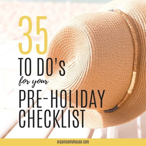 Get prepared for your holidays / vacation with this brilliant pre holiday checklist. Don't miss a thing! Summer Vacation Packing, Holiday Packing Lists, Vacation List, Vacation Checklist, Holiday Checklist, Forgetting Things, Holiday Prep, Life Binder, Task To Do