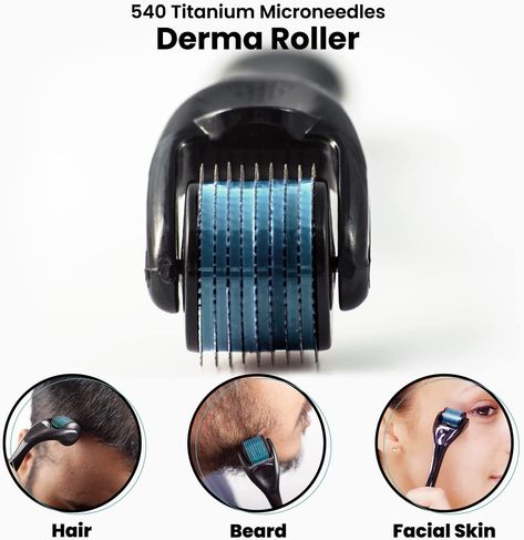 Derma Roller For Hair, Roller For Hair, Beard Facial, Derma Cosmetics, Beard Growth Kit, Self Care Gifts, Men Skin Care Routine, Receding Hair Styles, Beard Hair