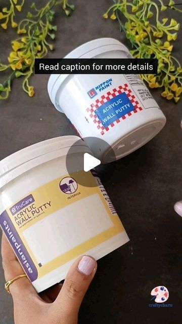 Charu Gupta on Instagram: "📢Perfect Texture paste recipe with acrylic wall putty📢  You can use any brand of acrylic wall putty in two ways.   1. If your acrylic wall putty is perfect in consistency like tube paint then you can use it directly on the surface but don't forget to give the gesso coat after the acrylic wall putty work get dry.   2. If the consistency of the acrylic wall putty is thick then you can add little acrylic colour and gesso and mix thoroughly. (Ratio is 3:1:1)   Tadda... Your texture paste is ready for any kind of texture work on any surface.  You can use this paste for pallete knife artwork, cone work , stencil work....   Hope this information will help you in your texture art journey ☺🤗  NOTE : You can check my texture artworks and saved live session video where I Acrylic Wall Putty Art, Texture Paste Recipe, Wall Putty Art, Putty Art, Colouring Wall, Texture Painting Techniques, Emboss Painting, Handmade Diary, Paste Recipe