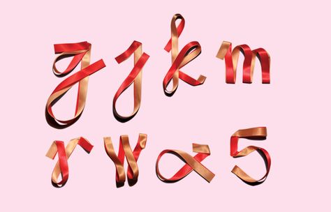 Ribbon Display Font by Terryn Huggard, via Behance Ribbon Graphic Design, Ribbon Font, Ribbon Graphic, Ribbon Display, Typography Poster Design, Display Font, Found Object, Typography Poster, School Projects