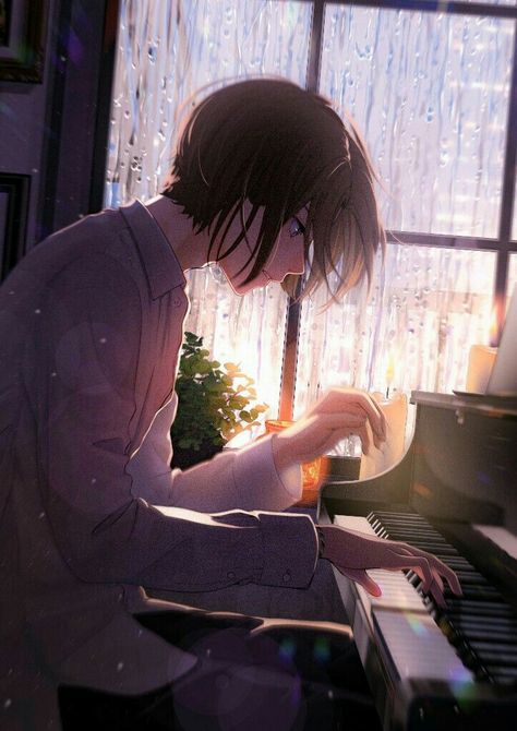 Marina Tsvetaeva, Aesthetic Doctor, Anime Picture Hd, Body Drawing Tutorial, Boy Illustration, Playing Piano, Ghibli Art, Handsome Anime Guys, Handsome Anime