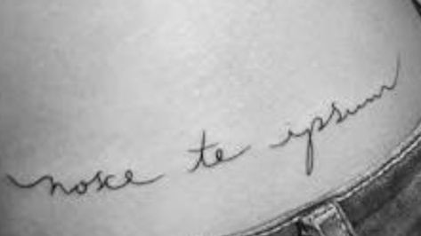 Nosce Te Ipsum Tattoo, Tattoo Idea, Tattoo Quotes, Tattoo Ideas, Tattoos