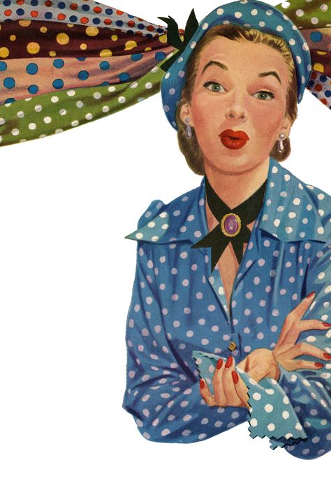 The History of Polka Dots in Photos  - TownandCountryMag.com 1950s Woman, American School, A2 Poster, Polka Dot Blouse, Polka Dot Print, Canvas Pictures, Coco Chanel, Fashion History, Polka Dot Dress