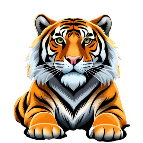 Tiger Cartoon Illustration, Tiger Cartoon Images, Cute Tiger Cartoon, Tiger Cartoon, Tiger Png, Tiger Vector, Soccer Banner, Tiger Images, Jungle Mural