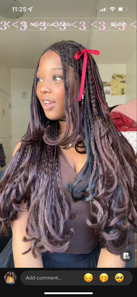 Cute Box Braids, Cute Box Braids Hairstyles, Kawaii Hairstyles, Protective Hairstyles Braids, Curly Hair Styles Easy, Pretty Braided Hairstyles, Hair Stylies, Hair Reference, Box Braids Hairstyles