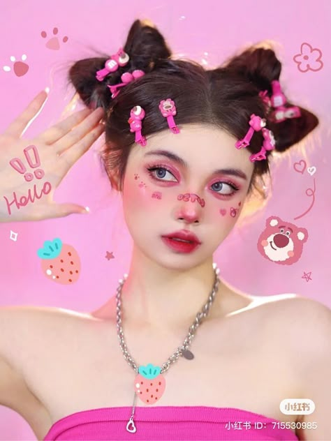 Face Drawing Reference, Ethereal Makeup, Kawaii Hairstyles, Photoshoot Concept, Pink Makeup, Hair Reference, Pose Reference Photo, Pretty Makeup, Cute Makeup