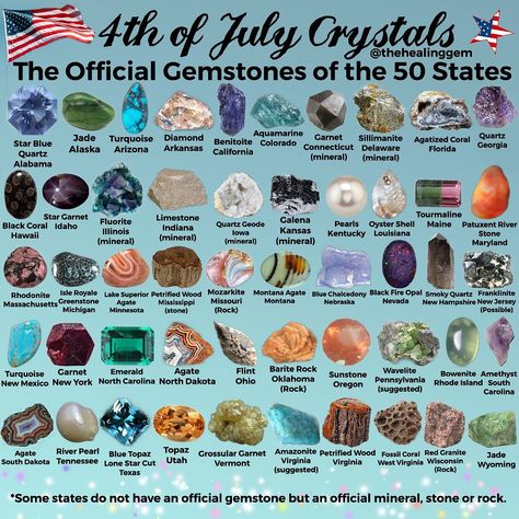 Energy Stones Crystal Healing, Raw Gemstones Rocks, Gem Hunt, Gemstones Chart, The 50 States, Crystal Vibes, Star Garnet, Rock Minerals, Crystal Healing Stones