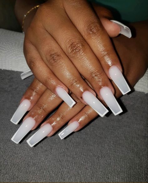 Bruja Nails, Clear Acrylic Nails, Tapered Square Nails, Milky Nails, Drip Nails, White Acrylic Nails, Long Acrylic Nails Coffin, Long Square Acrylic Nails, White Nail