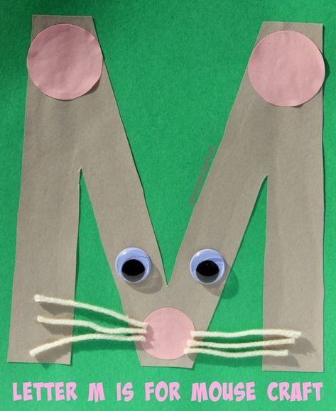 M Week Preschool, M Craft Preschool, M For Mouse Craft, M Is For Preschool Craft, M Is For Mouse Craft, Letter Mm Crafts For Preschool, M Letter Craft, Letter M Arts And Crafts For Preschool, Preschool Letter M Crafts