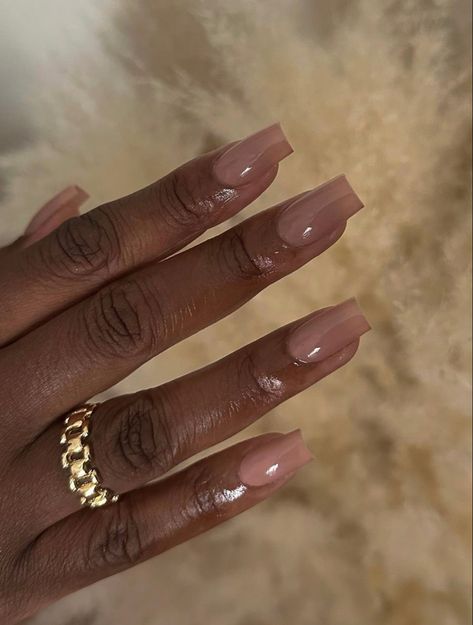 Tapper Square Acrylic Nails Medium, Nude Nails Brown Skin, Natural Nails Black Women, Nude Simple Nails, Cream Nails Designs, Money Nails Designs, Access Granted, Neutral Nail Art Designs, Old Money Nails