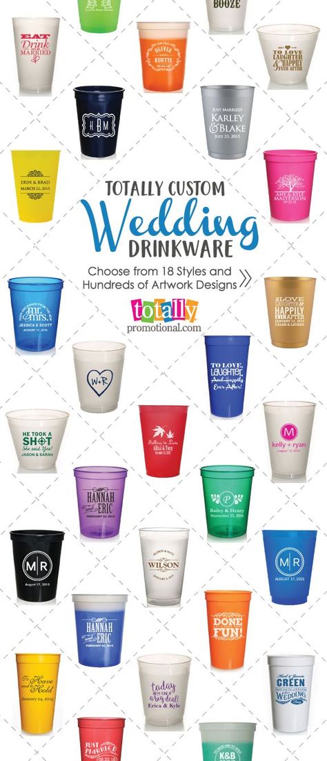 Welcome to your one-stop shop for custom #wedding cups. Select from personalized stadium cups, elegant frosted cups, special mood cups & more to impress your guests! Choose one of our head-turning designs or submit your own for personalized wedding favors your guests will appreciate! Use coupon code PINNER10 and receive 10% off your drinkware order! Sale applies to piece price only, not valid with other coupon codes and expires April 4, 2017! Custom Wedding Cups, Cup Favors, Wedding Ideas Elegant, Wedding Drinkware, Frosted Cups, Frosted Cup, Stadium Cups, Wedding Cups, Personalized Wedding Favors