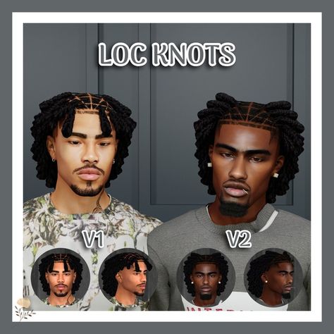 LOC KNOTS | Patreon Sims 4 Khadijah551, Edgar Sims 4 Cc, Sims 4 Loc Cc, Sims4 Men Clothes, Black Sims 4 Cc Hair Free Patreon, Sims 4 Cc Cornrows, Sims 4 Cc Black Male Skin Overlay, Sims 4 Cc Male Jewelry, Sims 4 Chain Cc