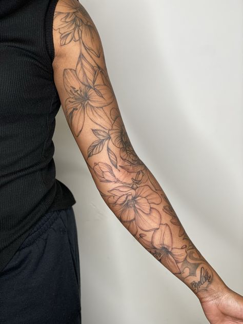 Tattoo uploaded by @humblebeetattoo | 1550080 | Tattoodo Nature Forearm Tattoo, Tattoo Sleeves For Women, Tattoo Bear, Nature Sleeve, Sleeves For Women, Fineline Tattoo, Tattoo Sleeves, Bear Tattoo, Next Tattoo