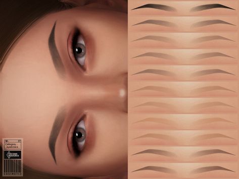 Sims4 Cc Face Details, Ts4 Cc Eyebrows, Cosimetic's Sims 4, Cc Face, Sims 4 Nails, Sims 4 Cc Eyes, Die Sims 4, Sims 4 Cas Mods, The Sims 4 Skin