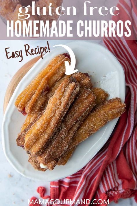 Gluten Free Churros, Homemade Churros Recipe, Homemade Churros, Churros Recipe, Easy Dessert Recipes Quick, Gluten Free Desserts Recipes, Homemade Gluten Free, Gluten Free Sweets, Chocolate Dessert Recipes