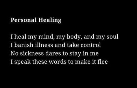 Personal Healing Personal Healing, Healing Spells, Magick Spells, Wiccan Spells, Spells Witchcraft, Practical Magic, Spell Book, Book Of Shadows, The Words