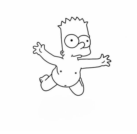 Traditional Tattoo Outline, Simpsons Tattoo, Simpsons Drawings, Character Tattoos, Tattoo Outline Drawing, Cartoon Character Tattoos, Graffiti Doodles, Iconic Symbols, Tattoo Style Drawings