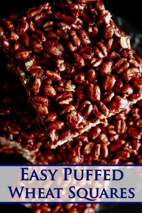 Puffed Wheat Cake, Puffed Wheat Squares, Wheat Cake Recipe, Rice Crispy Squares, Canadian Recipes, Puffed Wheat, Puffed Rice Cereal, Easy Puff, Canadian Prairies