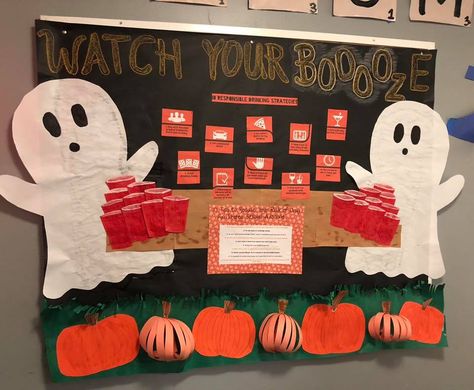 Halloween College Bulletin Boards, Ra Bulletin Board November, Watch Your Booze Bulletin Board, Ra Bulletin Boards Fall November, Ra October Bulletin Boards, October Ra Bulletin Boards, Alcohol Bulletin Board, Halloween Ra Bulletin Boards, Residence Life Bulletin Boards