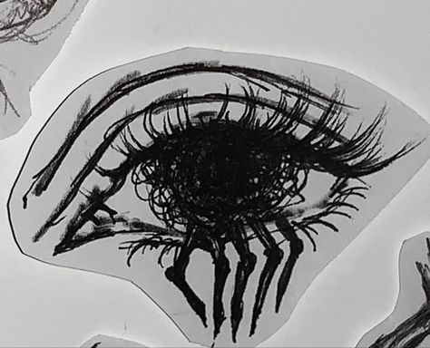 Mouth Art Drawing, Interesting Eyes Drawing, Spooky Hands Drawing, Spooky Eye Drawing, Hypnotized Eyes Drawing, Creative Eye Drawings Weird, Easy Drawings Scary, Void Eyes Drawing, Spider Coming Out Of Eye Drawing