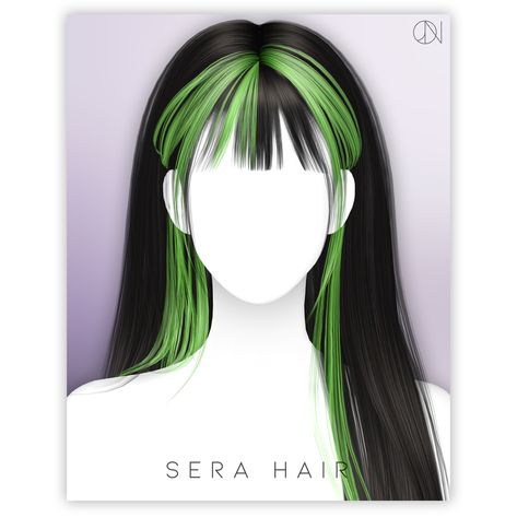 [JINO] HAIR N18 SERA | JINO on Patreon Sims Cc Hair Long, Egirl Hair, The Sims 4 Pack, E Girl Hair, Mod Hair, Split Dyed Hair, Sims Packs, Peekaboo Hair, Pelo Sims