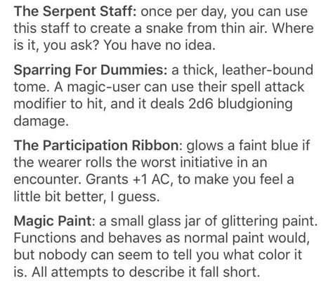 Odd Items, Dnd Stories, Dungeons And Dragons Memes, Dungeon Master's Guide, Dragon Memes, Dnd Funny, D D Items, Dnd 5e Homebrew, Magic Items