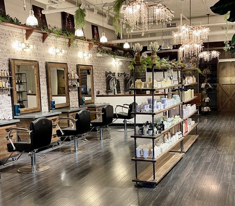 Salon Store Front Ideas, Hair Salon Exterior, Salon Bathroom Ideas, Salon Themes, Store Front Ideas, Small Beauty Salon Ideas, Salon Booth Rental, Salon Decorating Ideas, Salon Remodel