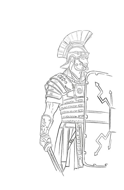 Roman Centurion Tattoo, Roman Soldier Drawing, Roman Soldier Tattoo, Roman Warrior Tattoo, Historic Drawings, Taco Tattoo, Azteca Tattoo, Traditional Tattoo Drawings, Gladiator Tattoo