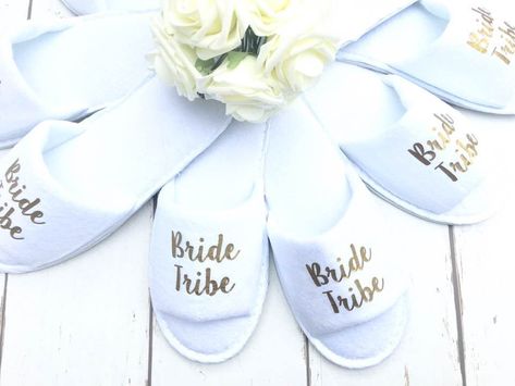 Bride Tribe | Bridal slippers | Hen Party Slippers | Bridal Party | Wedding Slippers | Personalised Spa Slippers | Spa Slippers | Gift Bridesmaid Slippers, Bridal Slippers, Hen Party Favours, Hen Party Gifts, Spa Slippers, Wedding Slippers, Bride Sister, Hen Do, Bride Tribe