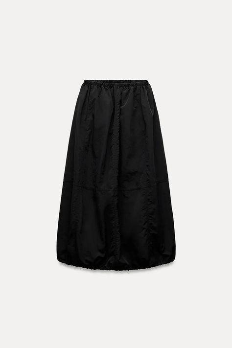 The 30 Under-$100 Zara Items I'm Losing It Over | Who What Wear Sequin Midi Skirt, Balloon Skirt, Textured Coat, Black Wool Coat, London Style, Loose Fit Jeans, Apron Dress, Date Night Dresses, Shearling Jacket