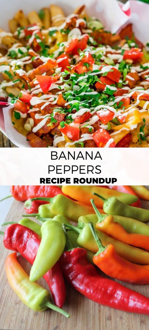 Banana Pepper Salad Recipe, Fresh Banana Pepper Recipe Dinners, Ways To Use Banana Peppers, Banana Pepper Casserole Recipe, What To Do With Fresh Banana Peppers, Pepper Brine Recipe, Recipes With Hot Peppers, Banana Pepper Recipe Dinners, Recipes Using Banana Peppers