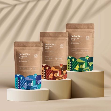 Holy Cow Tea – Packaging Of The World Luxury Tea Packaging, Eco Packaging Design, Craft Cider, Tea Packaging Design, Gin Recipes, Coffee Label, Herbal Tea Blends, Coffee Uses, Tea Packaging