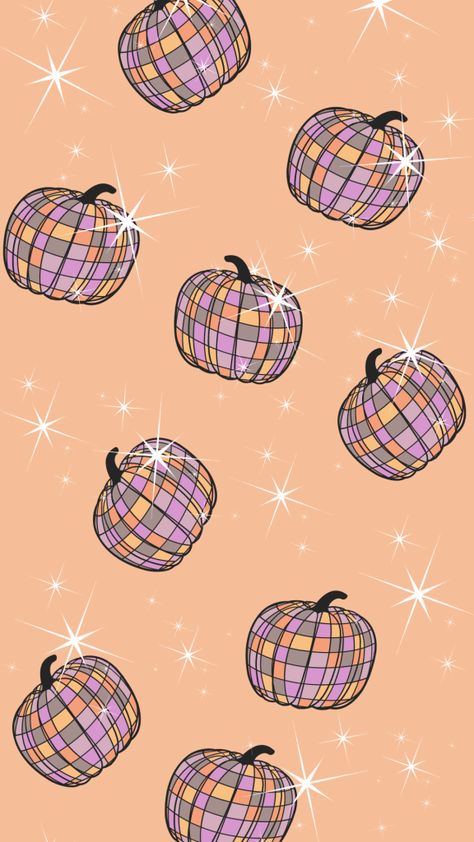 Boo Halloween Wallpaper, Disco Halloween Wallpaper, Pumpkin Disco Ball Wallpaper, Summerween Background, Groovy Halloween Wallpaper, Colorful Halloween Wallpaper, Cute Halloween Iphone Wallpaper, Summerween Wallpaper, Cute Halloween Backgrounds Wallpapers