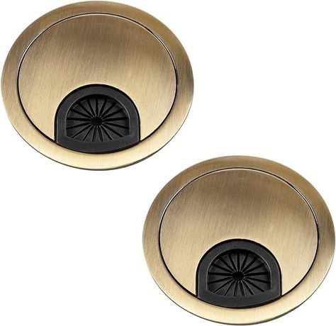 Amazon.com: aoozleny Desk Grommet for Wire Organizer,PC Computer Desk Plastic Grommet Cord, Tidy Cable Hole Cover Organizers,2 Pack (60mm, Gold) : Industrial & Scientific Desk Grommet, Cable Grommet, Wire Organizer, Organizing Wires, Metal Desks, Brushed Bronze, Gold Branding, Pc Computer, Computer Desk