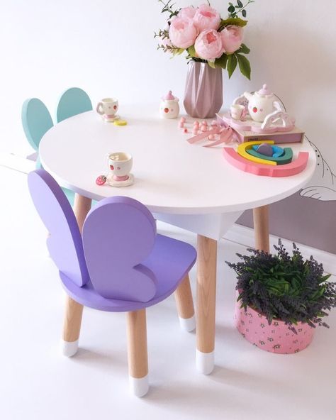 Children Table And Chairs, Round Kids Table, Kids Bedroom Furniture Design, Children Table, Playroom Table, Kids Play Table, Kids Desks, Kids Activity Table, Toddler Table And Chairs