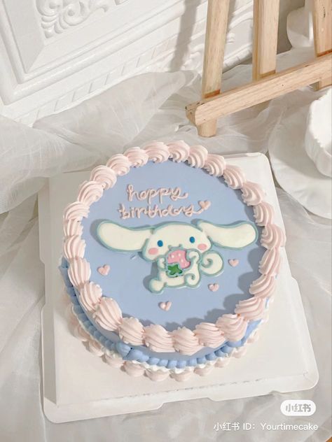 Cinamoroll Cake, Kue Disney, Cinnamoroll Birthday, Bolo Da Hello Kitty, Sanrio Birthday, Kitty Birthday Cake, Hello Kitty Birthday Cake, Bts Cake, Anime Cake