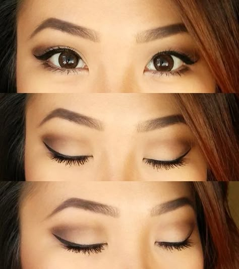 Neutral Eyes for Hooded/Small lid space/Monolids Mata Hooded, Asian Makeup Tips, Makeup Asia, Wedding Makeup Bridesmaid, Monolid Makeup, Asian Makeup Tutorials, Wedding Hairstyles And Makeup, Trendy Eyeshadow, Neutral Eyes