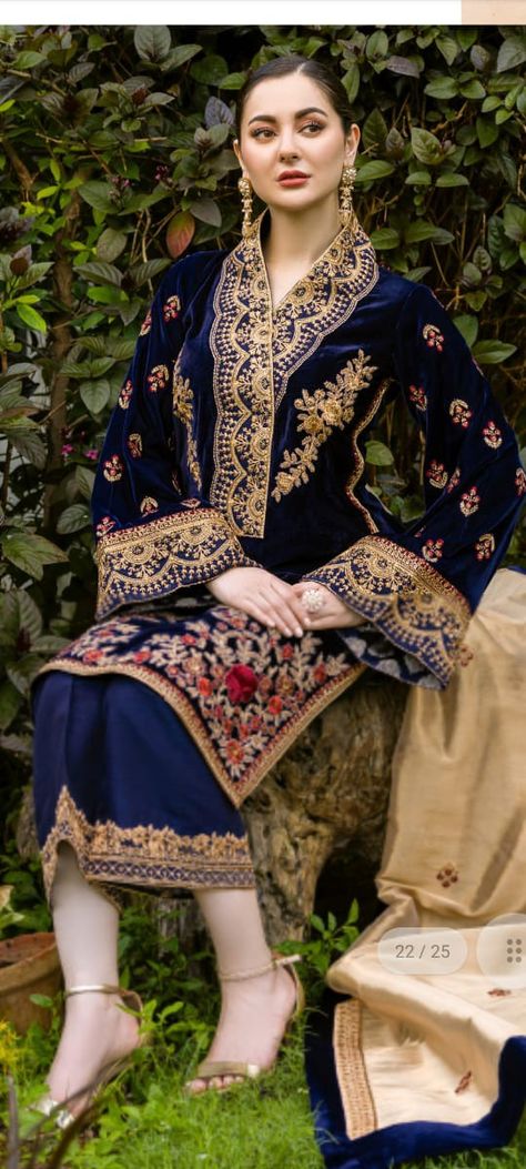 Available for booking for order & inquires contact us on WhatsApp Number given on our page bio😊 Velvet 3 Piece Suit, Zainab Chottani, Craft Presents, Pakistani Boutique, Pakistani Clothes Online, Pakistani Designer Clothes, Page 404, Embroidered Velvet, Embroidered Neckline