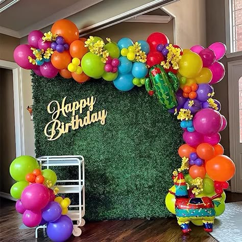 Pastel Balloon Arch, Mexican Fiesta Party Decorations, Mexican Theme Party Decorations, Mexican Birthday Parties, Mexican Party Decorations, Mexican Fiesta Party, Fiesta Birthday Party, Fiesta Party Decorations, Mexican Birthday