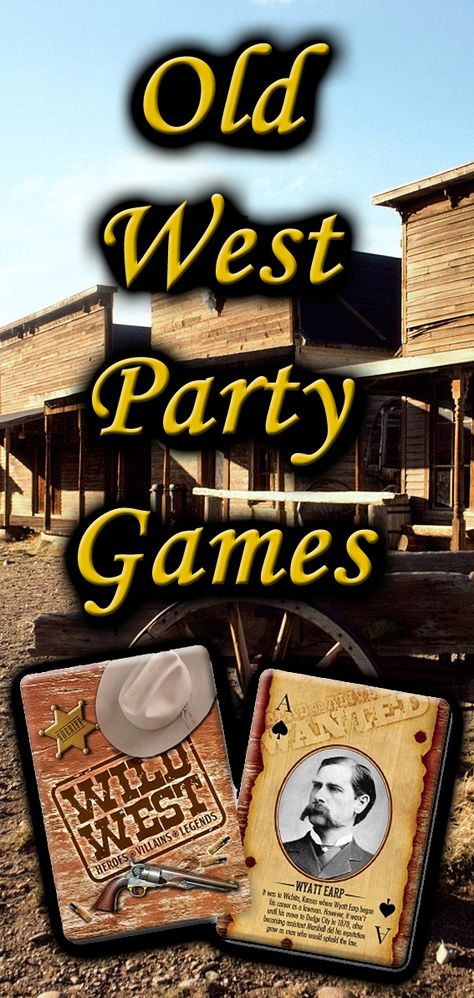 Western theme party games that go beyond the traditional - surprise them with these unique old west games! Games For Western Theme Party, Cowboy Party Games For Adults, Western Games For Adults, Western Party Games For Adults, Western Theme Party Games, Wild West Party Games, Old West Party, Adult Western Party, Western Theme Party For Adults