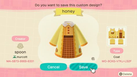 Animal Crossing Yellow Design, Acnh Yellow Designs, Bee Face Paint, Black Zip Up Hoodies, Flag Code, Yellow Animals, Bee Dress, Yellow Clothes, Yellow Hat