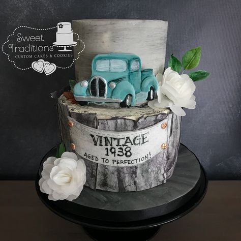 95th Birthday Cake Man, Vintage Themed Cake, Men’s 50th Birthday Cake Ideas, Cakes For 80th Birthday Man, 75th Birthday Cake For Man, 80th Cake Ideas For Men, Mens 65th Birthday Cake, 100th Birthday Cake Ideas For Men, 80th Birthday Cake Men