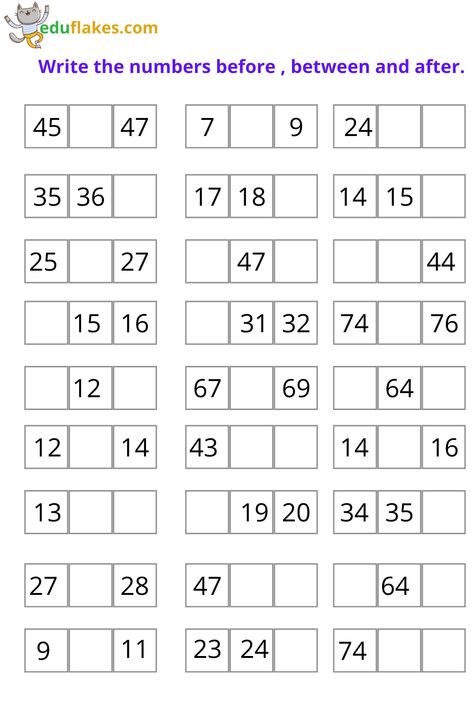 Write the before , between and after numbers After Before Between Worksheet Grade 1, Before Between After Math Worksheets, Before And After Maths Worksheets, Mathematics Grade 1 Math Worksheets, Math Activity For Grade 1, Before After Numbers Activities, Before After Worksheet, After And Before Worksheet, After Before Between Worksheet